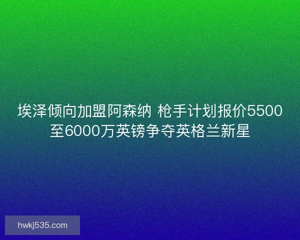 埃泽倾向加盟阿森纳 枪手计划报价5500至6000万英镑争夺英格兰新星