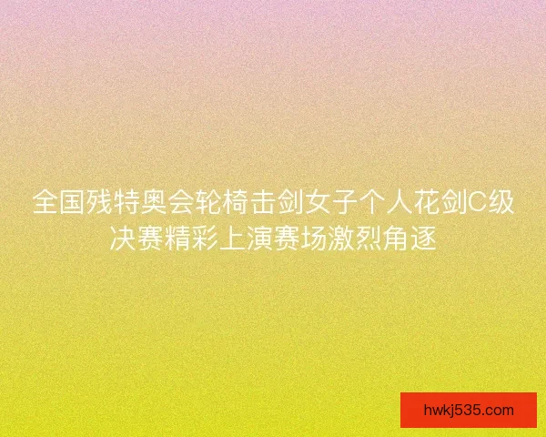 全国残特奥会轮椅击剑女子个人花剑C级决赛精彩上演赛场激烈角逐